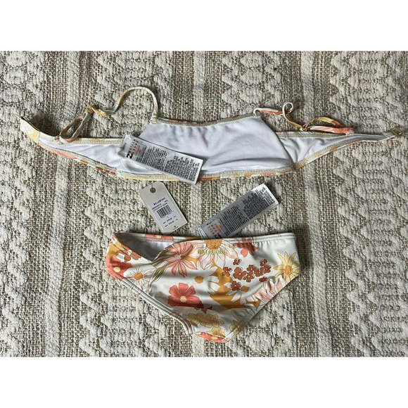 Billabong Girls Swim size 7 Little Bit of Sunshine Tank Two Piece Swim NEW - Picture 6 of 6